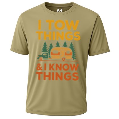 I Tow Things And I Know Things Fathers Day Cooling Performance Crew T-Shirt