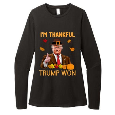 Im Thankful Trump Won Trump Thanksgiving Womens CVC Long Sleeve Shirt