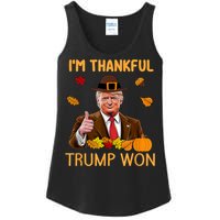 Im Thankful Trump Won Trump Thanksgiving Ladies Essential Tank