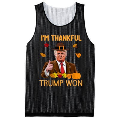 Im Thankful Trump Won Trump Thanksgiving Mesh Reversible Basketball Jersey Tank