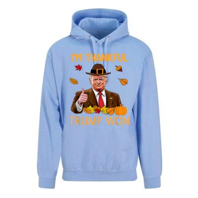 Im Thankful Trump Won Trump Thanksgiving Unisex Surf Hoodie