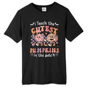 I Teach The Cutest Pumpkins In The Patch Retro Teacher Fall Tall Fusion ChromaSoft Performance T-Shirt