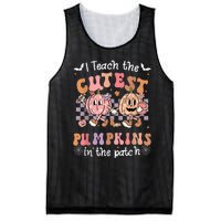 I Teach The Cutest Pumpkins In The Patch Retro Teacher Fall Mesh Reversible Basketball Jersey Tank