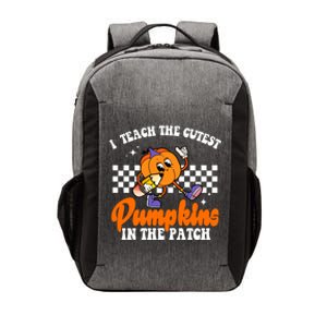 I Teach The Cutest Pumpkins Retro Teacher Halloween Vector Backpack