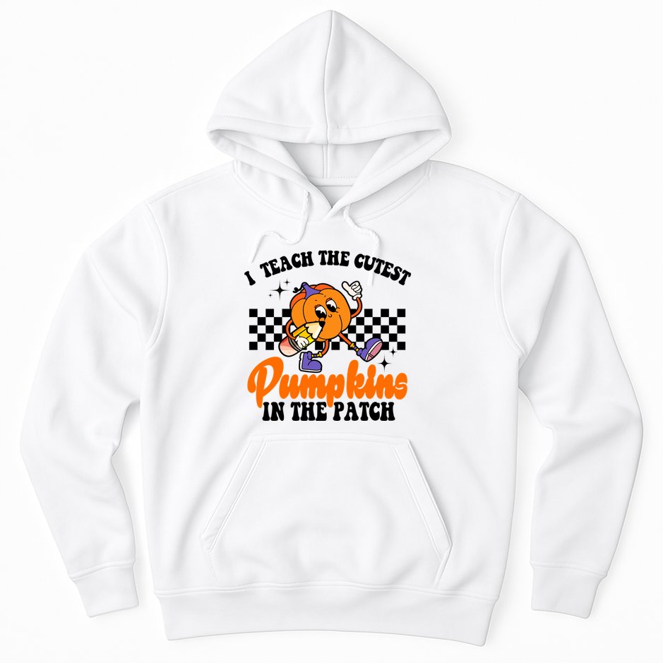 I Teach The Cutest Pumpkins Retro Teacher Halloween Hoodie