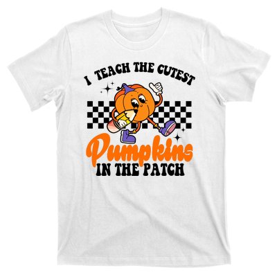 I Teach The Cutest Pumpkins Retro Teacher Halloween T-Shirt