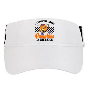 I Teach The Cutest Pumpkins Retro Teacher Halloween Adult Drive Performance Visor