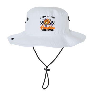 I Teach The Cutest Pumpkins Retro Teacher Halloween Bucket Hat