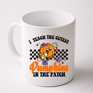 I Teach The Cutest Pumpkins Retro Teacher Halloween Coffee Mug