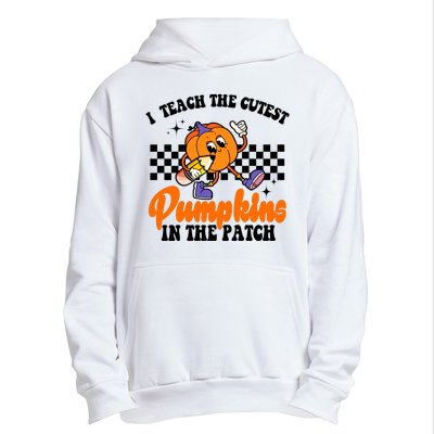 I Teach The Cutest Pumpkins Retro Teacher Halloween Urban Pullover Hoodie