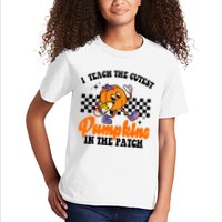 I Teach The Cutest Pumpkins Retro Teacher Halloween Kids T-Shirt