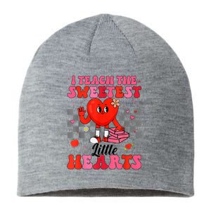 I Teach The Sweetest Little Hearts Valentines Day Teachers Sustainable Beanie