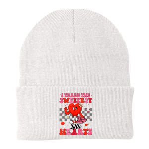 I Teach The Sweetest Little Hearts Valentines Day Teachers Knit Cap Winter Beanie