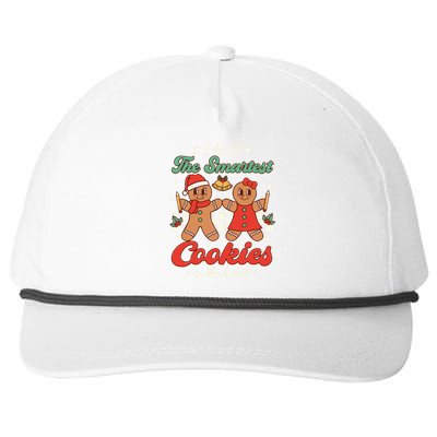 I Teach The Smartest Cookies In The Batch Teacher Christmas  Snapback Five-Panel Rope Hat