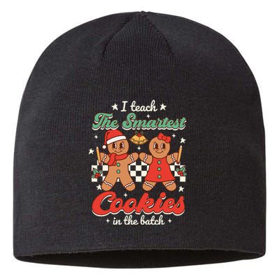 I Teach The Smartest Cookies In The Batch Teacher Christmas  Sustainable Beanie