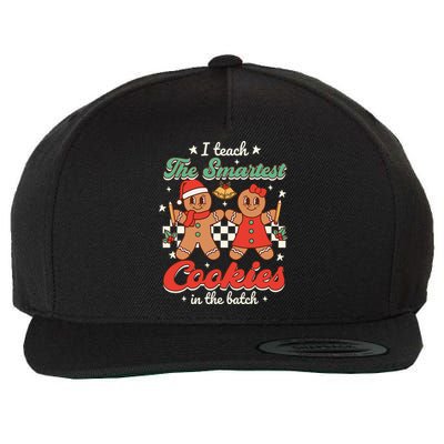 I Teach The Smartest Cookies In The Batch Teacher Christmas  Wool Snapback Cap