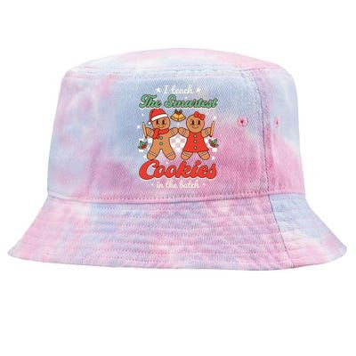 I Teach The Smartest Cookies In The Batch Teacher Christmas  Tie-Dyed Bucket Hat