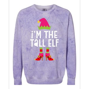 IM The Tall Elf Matching Christmas Costume Colorblast Crewneck Sweatshirt