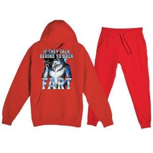 If They Talk Behind Your Back Fart Premium Hooded Sweatsuit Set