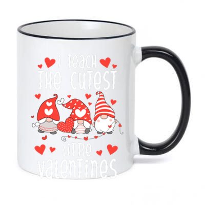 I Teach The Cutest Little Valentines Teacher 11oz Black Color Changing Mug