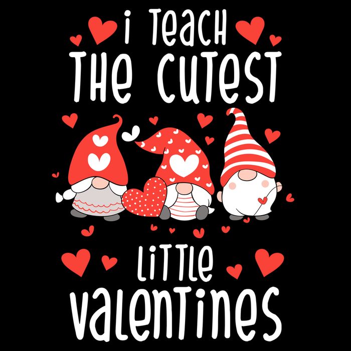 I Teach The Cutest Little Valentines Teacher Pom Pom 12in Knit Beanie
