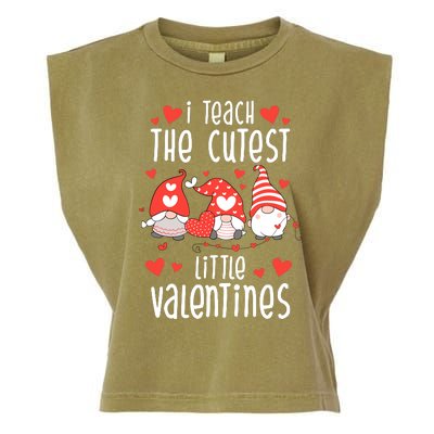 I Teach The Cutest Little Valentines Teacher Garment-Dyed Women's Muscle Tee