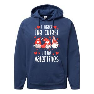 I Teach The Cutest Little Valentines Teacher Performance Fleece Hoodie