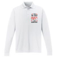 I Teach The Cutest Little Valentines Teacher Performance Long Sleeve Polo