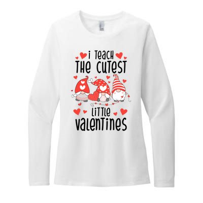 I Teach The Cutest Little Valentines Teacher Womens CVC Long Sleeve Shirt