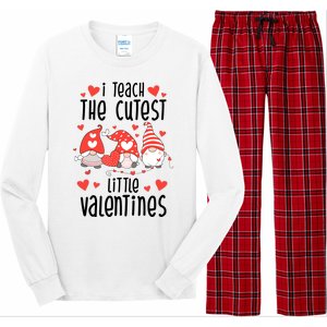 I Teach The Cutest Little Valentines Teacher Long Sleeve Pajama Set