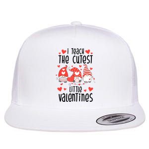 I Teach The Cutest Little Valentines Teacher Flat Bill Trucker Hat