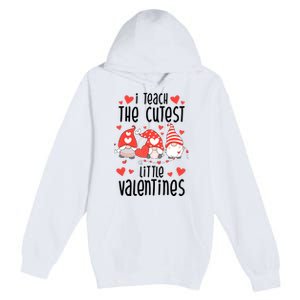 I Teach The Cutest Little Valentines Teacher Premium Pullover Hoodie