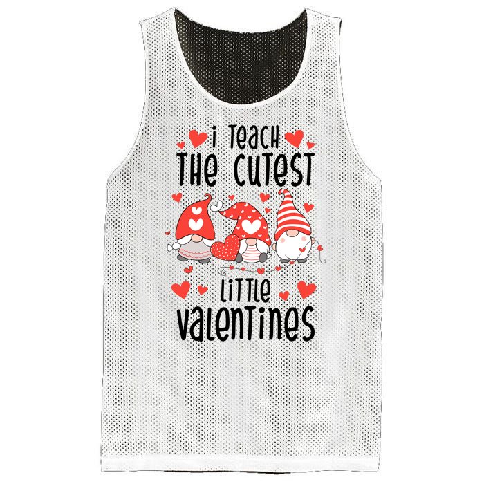 I Teach The Cutest Little Valentines Teacher Mesh Reversible Basketball Jersey Tank