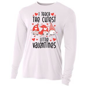 I Teach The Cutest Little Valentines Teacher Cooling Performance Long Sleeve Crew