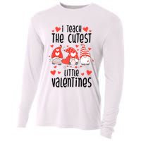 I Teach The Cutest Little Valentines Teacher Cooling Performance Long Sleeve Crew