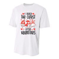 I Teach The Cutest Little Valentines Teacher Youth Performance Sprint T-Shirt