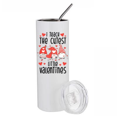 I Teach The Cutest Little Valentines Teacher Stainless Steel Tumbler