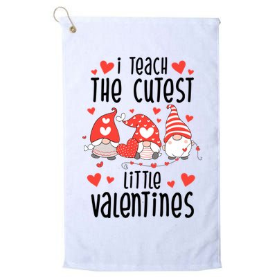 I Teach The Cutest Little Valentines Teacher Golf Towel