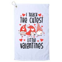 I Teach The Cutest Little Valentines Teacher Golf Towel