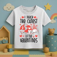 I Teach The Cutest Little Valentines Teacher Toddler T-Shirt