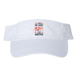 I Teach The Cutest Little Valentines Teacher Valucap Bio-Washed Visor