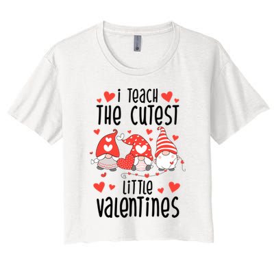 I Teach The Cutest Little Valentines Teacher Crop Top