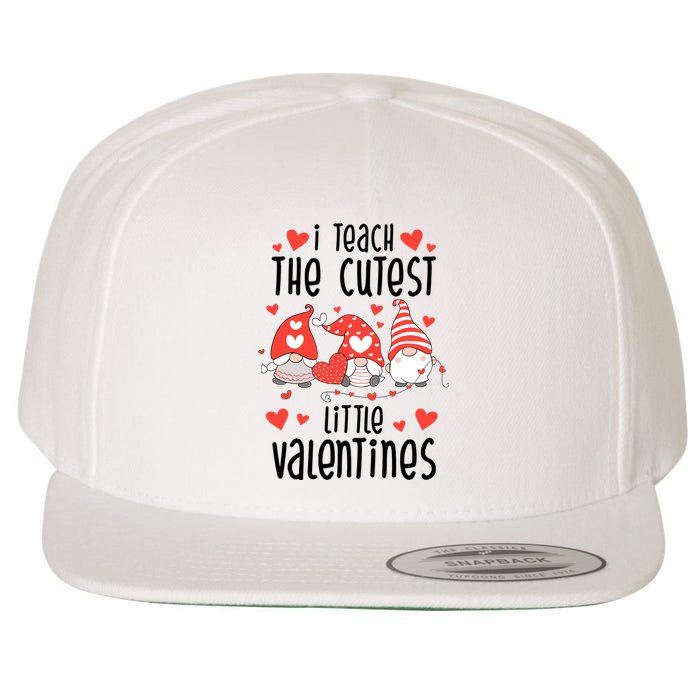 I Teach The Cutest Little Valentines Teacher Wool Snapback Cap