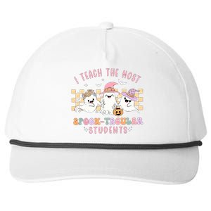 I Teach The Most Spooktacular Students Cute Ghost Halloween Cool Gift Snapback Five-Panel Rope Hat