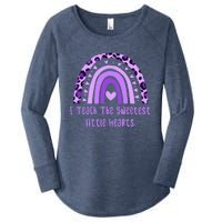 I Teach The Sweetest Hearts Rainbow Teacher Valentines Day Women's Perfect Tri Tunic Long Sleeve Shirt