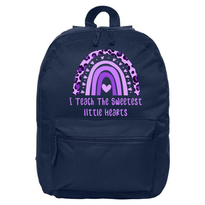 I Teach The Sweetest Hearts Rainbow Teacher Valentines Day 16 in Basic Backpack