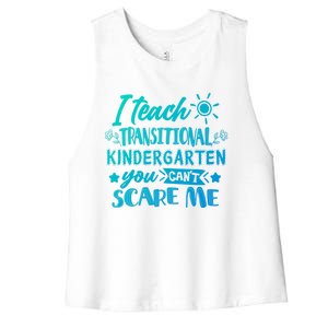 I Teach Transitional Kindergarten Teacher Team Cute Gift Women's Racerback Cropped Tank