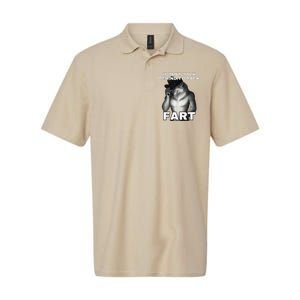 If They Talk Behind Your Back Fart Alpha Wolf Meme Gift Softstyle Adult Sport Polo