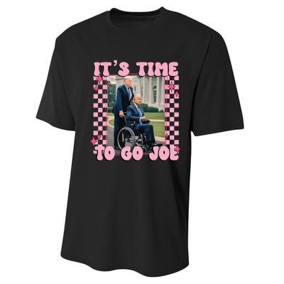 ItS Time To Go Joe Funny Trump 2024 Performance Sprint T-Shirt