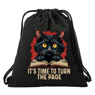 ItS Time To Turn The Page Kamala Harris Politic Supporters Drawstring Bag